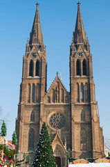 Fototapeta premium Saint Ludmila Church, Prague, Czech Republic