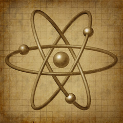 atom molecule science symbol grunge