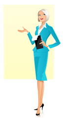 Presenting businesswoman