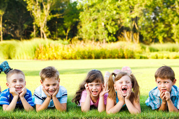 Fototapeta premium Preschoolers laughing