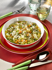 minestrone de fregola et légumes - spawning