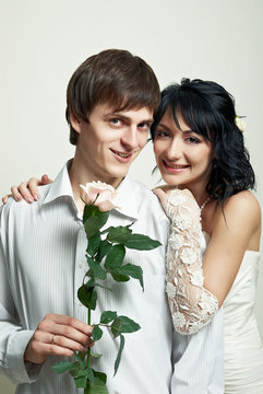 portrait of bride and groom