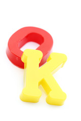 Close-up of letters. Great details !