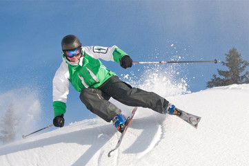 Carver auf Skipiste