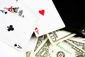 Black leather wallet