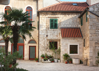Fototapeta na wymiar Old street of Sibenik, Croatia