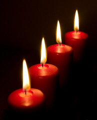 Four red candles