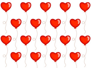 Fototapeta na wymiar Heart balloon on white background