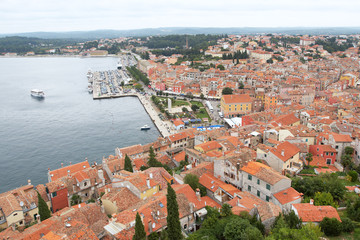 Naklejka na ściany i meble Croatia, Rovinj. View of the city