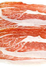 Spanish Cured Ham Isolated on White