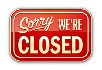 Sorry closed oldstyle red