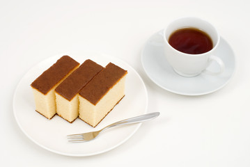 カステラと紅茶