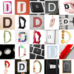 Collage of Letter D