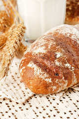 fresh bread on the table