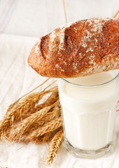 fresh bread on the table