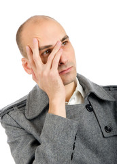 fashion male portrait looking away