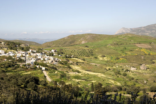 Cretan landscape in springtime - Krotos village