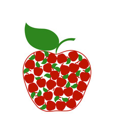 vector .  apple isolated on white background.