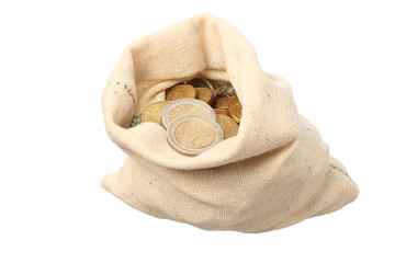 A sack filled with coins