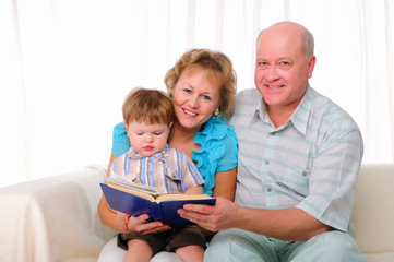 Grandmother, grandfather and grandson