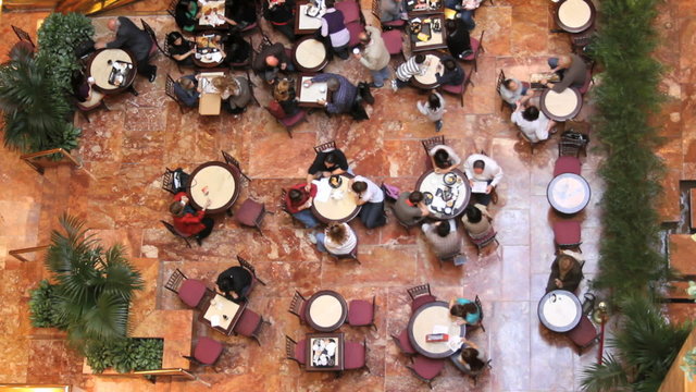 People at Cafe (Two Shots)