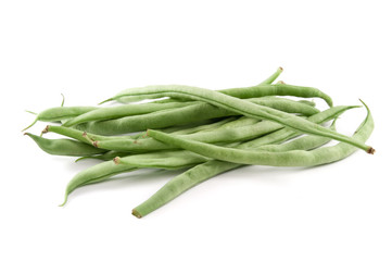 Stack of organic green beans