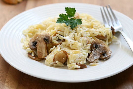 Mushroom Orzo