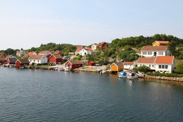 Fototapeta na wymiar Norwegia - miasta Zagrożenie Skjernoya wyspie w Vest-Agder