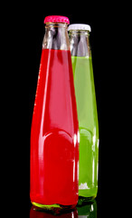 Cocail bottle on black background