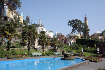 Obraz premium Piazza, Portmeirion, Północna Walia