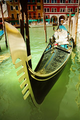 Traditional gondola in Venice, Italy © salajean