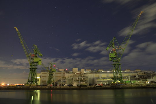 神戸港の夜景-横