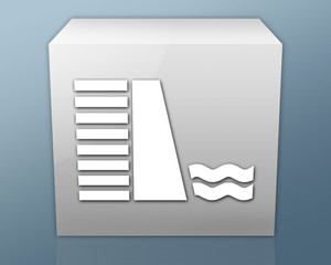 Box-shaped Icon "Dam"