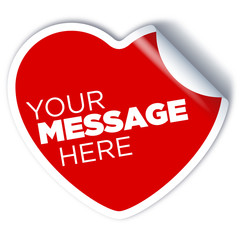 coeur en &eacute;tiquette