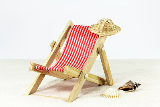 klappliege im sand