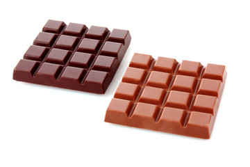 milk and black chocolate bars