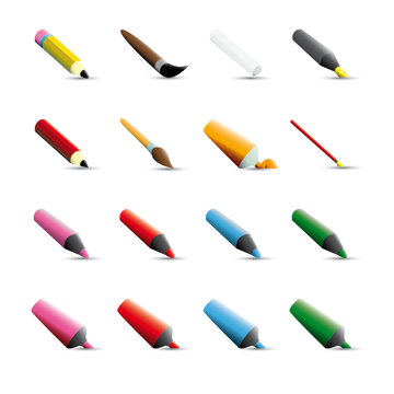 set ic&ocirc;ne d'outils de dessin