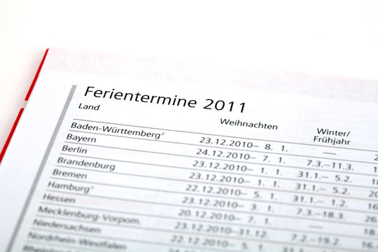Ferientermine 2011