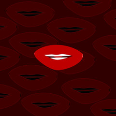 Fototapeta na wymiar nice, red lips and white teeth