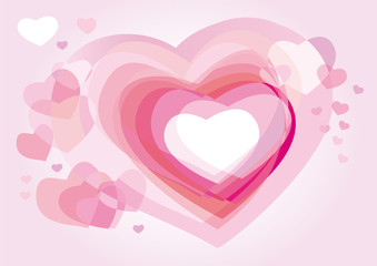 Pink background with hearts