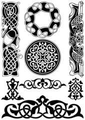 Celtic vector art-collection on a white background.