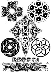 Celtic vector art-collection on a white background.