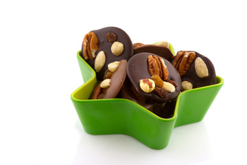 Chocolate with nuts for Christmas