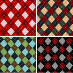 Set of plaid patterns, cottons