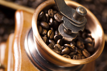 Coffee grinder in close up