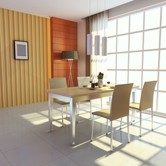 modern dining room