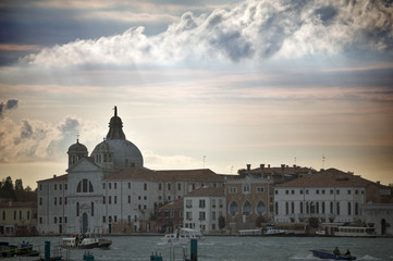 Early morning on venetian cityscape
