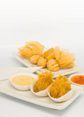 fried food in  Dim Sum restaurant