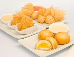 fried food in  Dim Sum restaurant