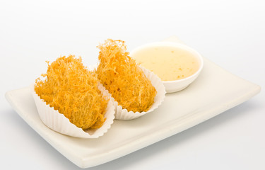 fried food in  Dim Sum restaurant